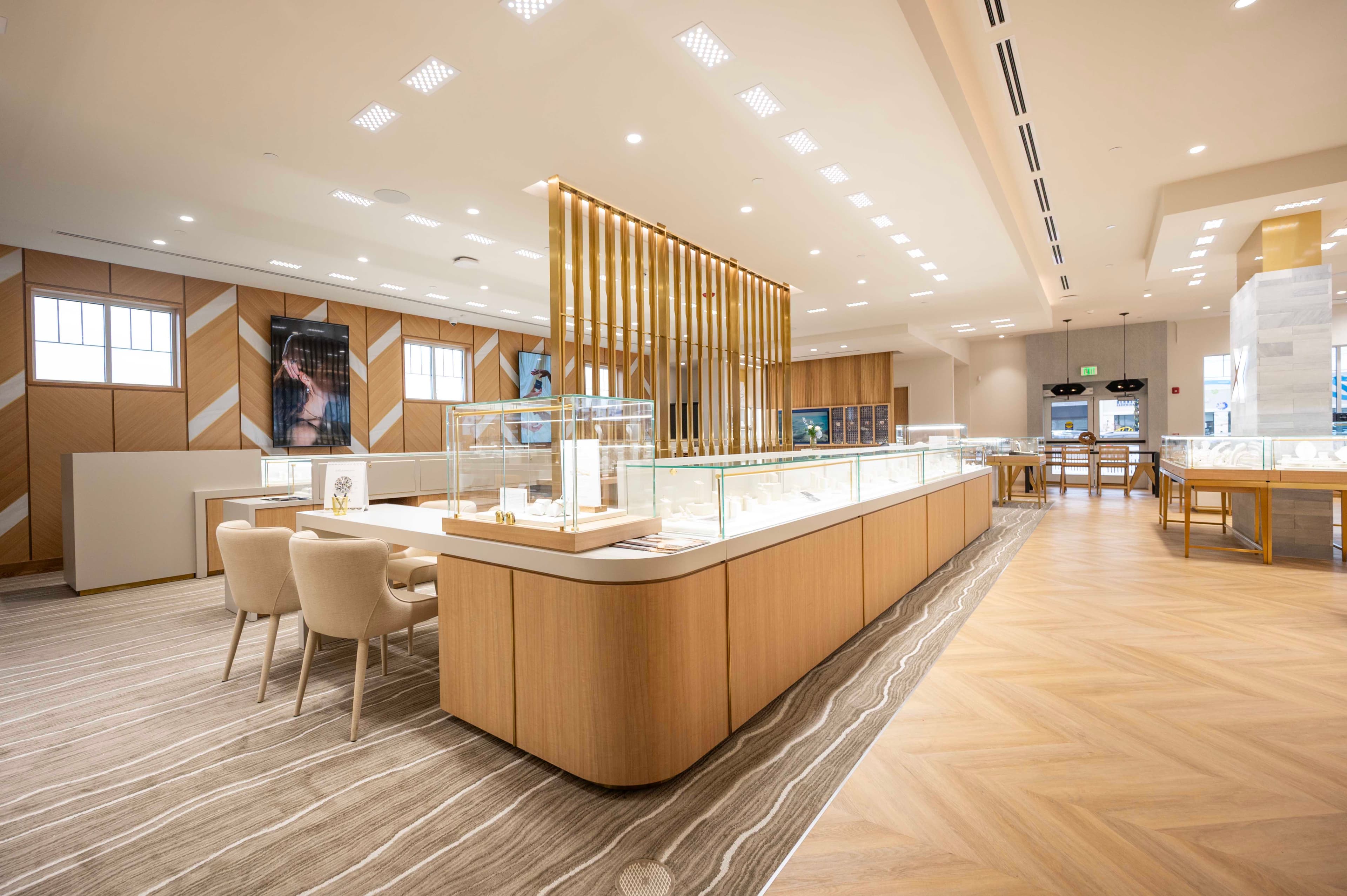 Custom-crafted retail counter detail