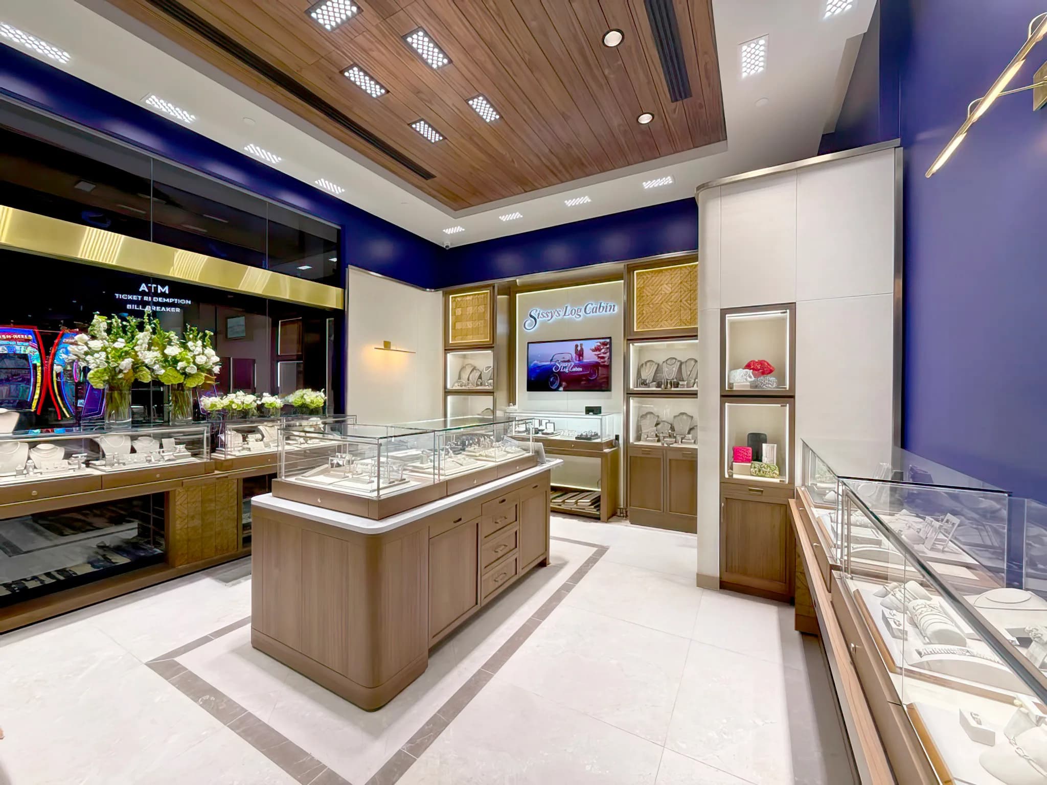 Luxury store interior wide overview