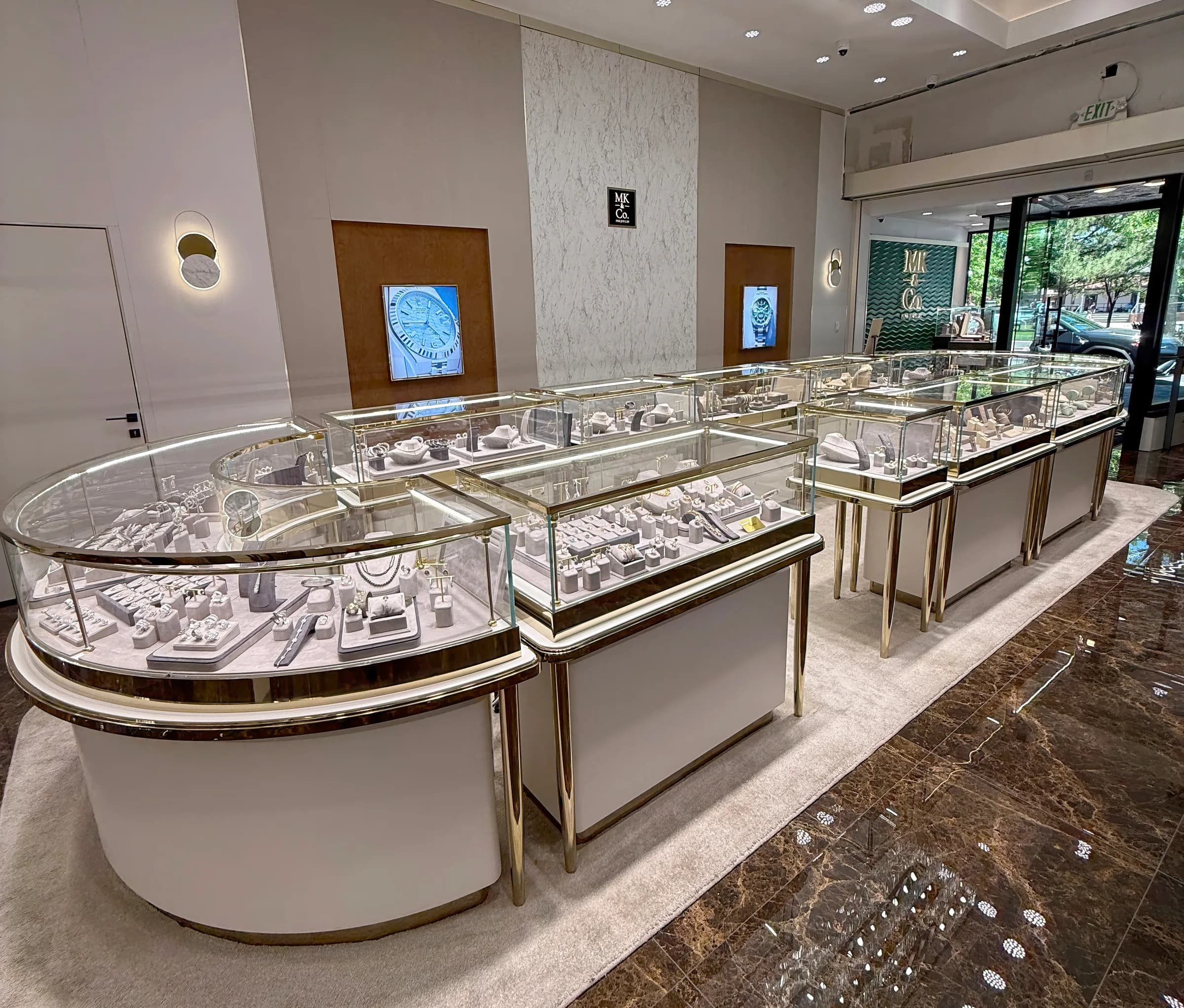 Custom-crafted retail counter detail